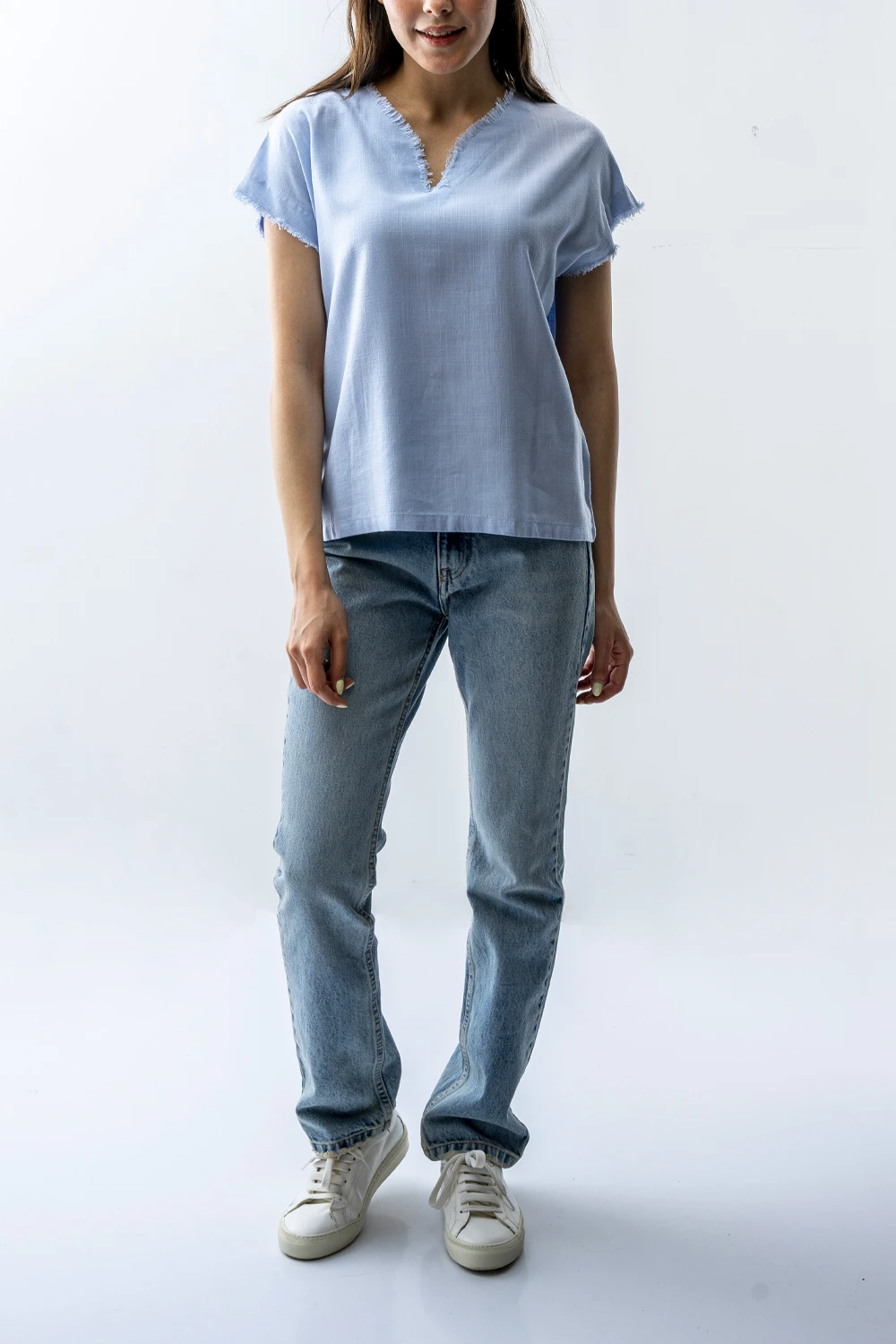 تیشرت یقه هفت آستین سرخود زنانه