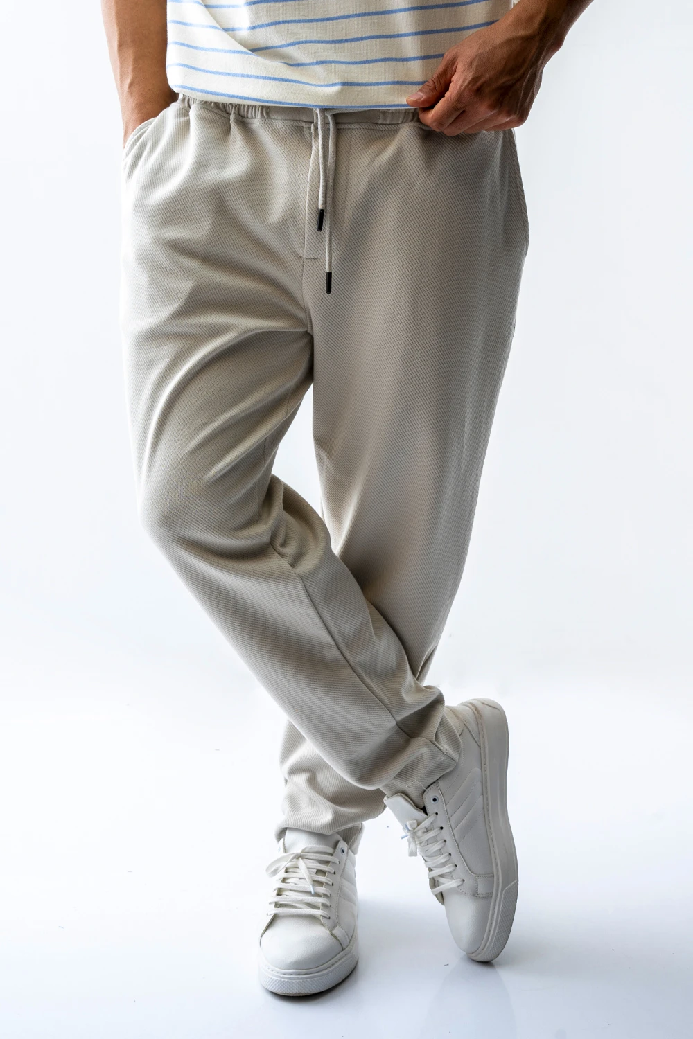 شلوار کمرکش بند دار مردانه