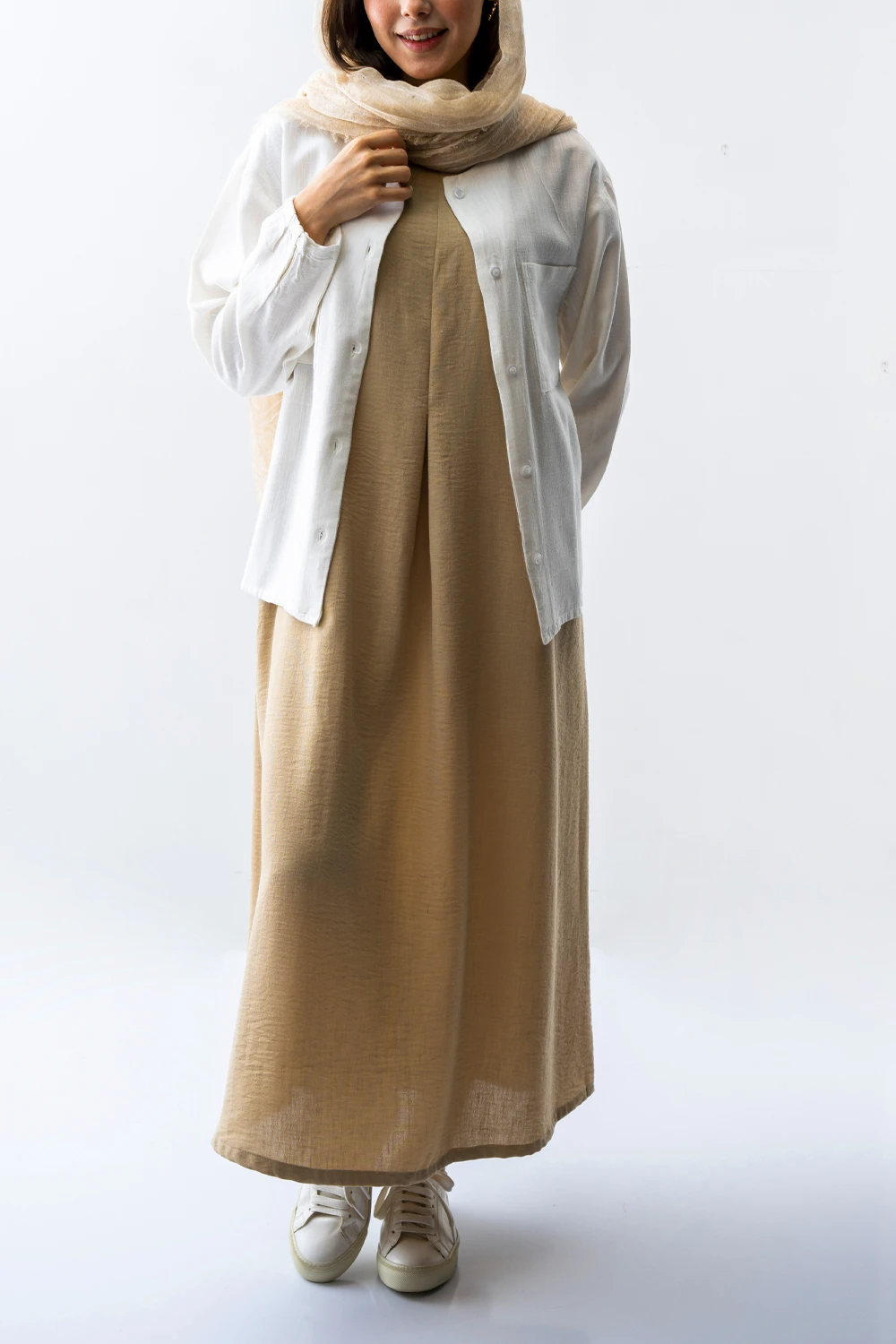 شومیز باکسی یقه گرد جیبدار زنانه