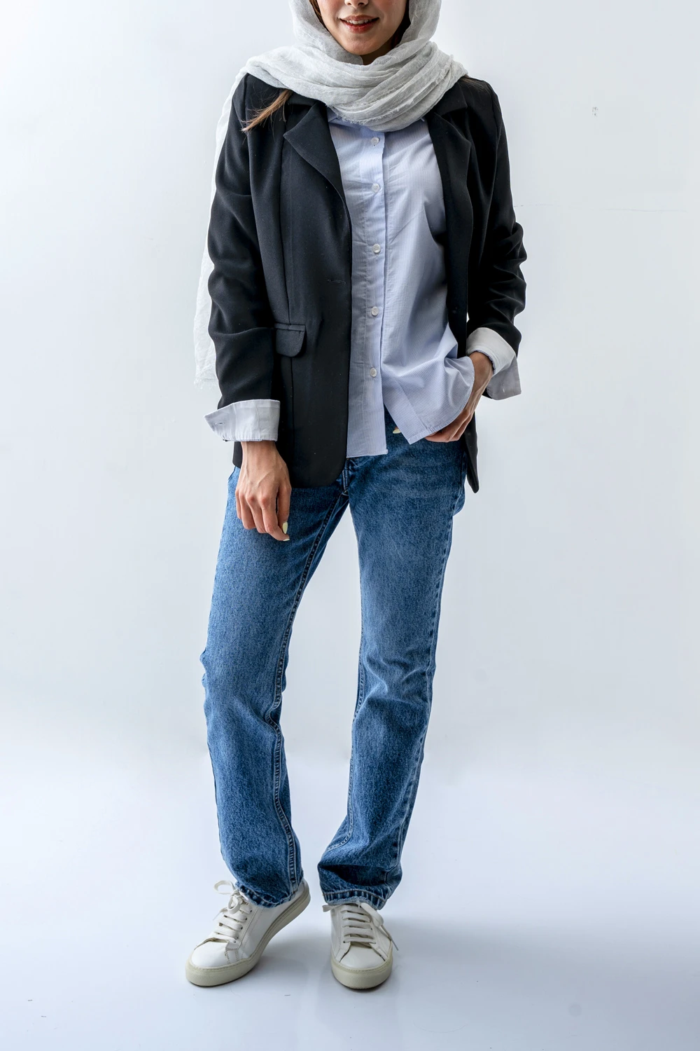 کت بیسیک یقه برگردان زنانه