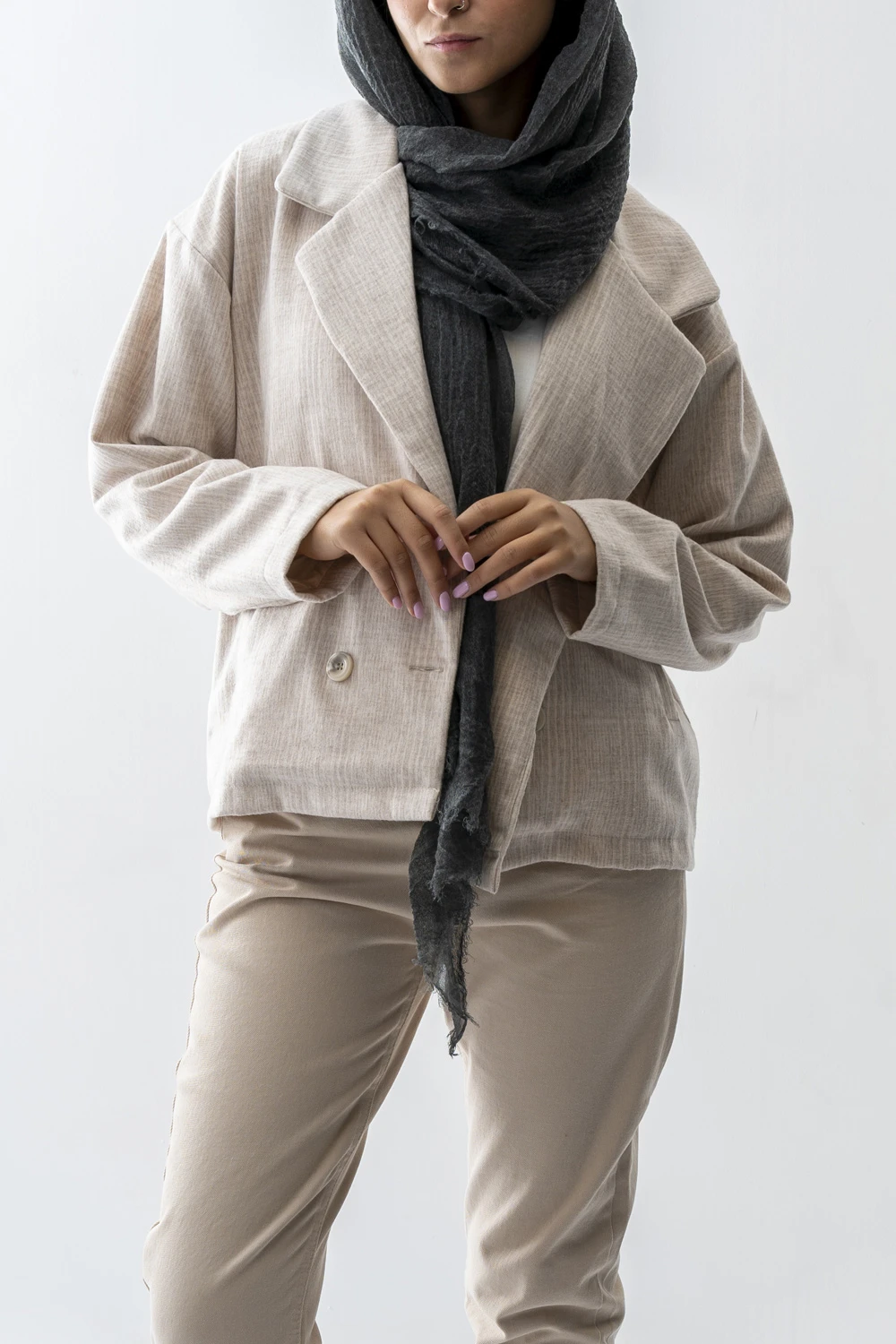 کت بیسیک یقه برگردان زنانه