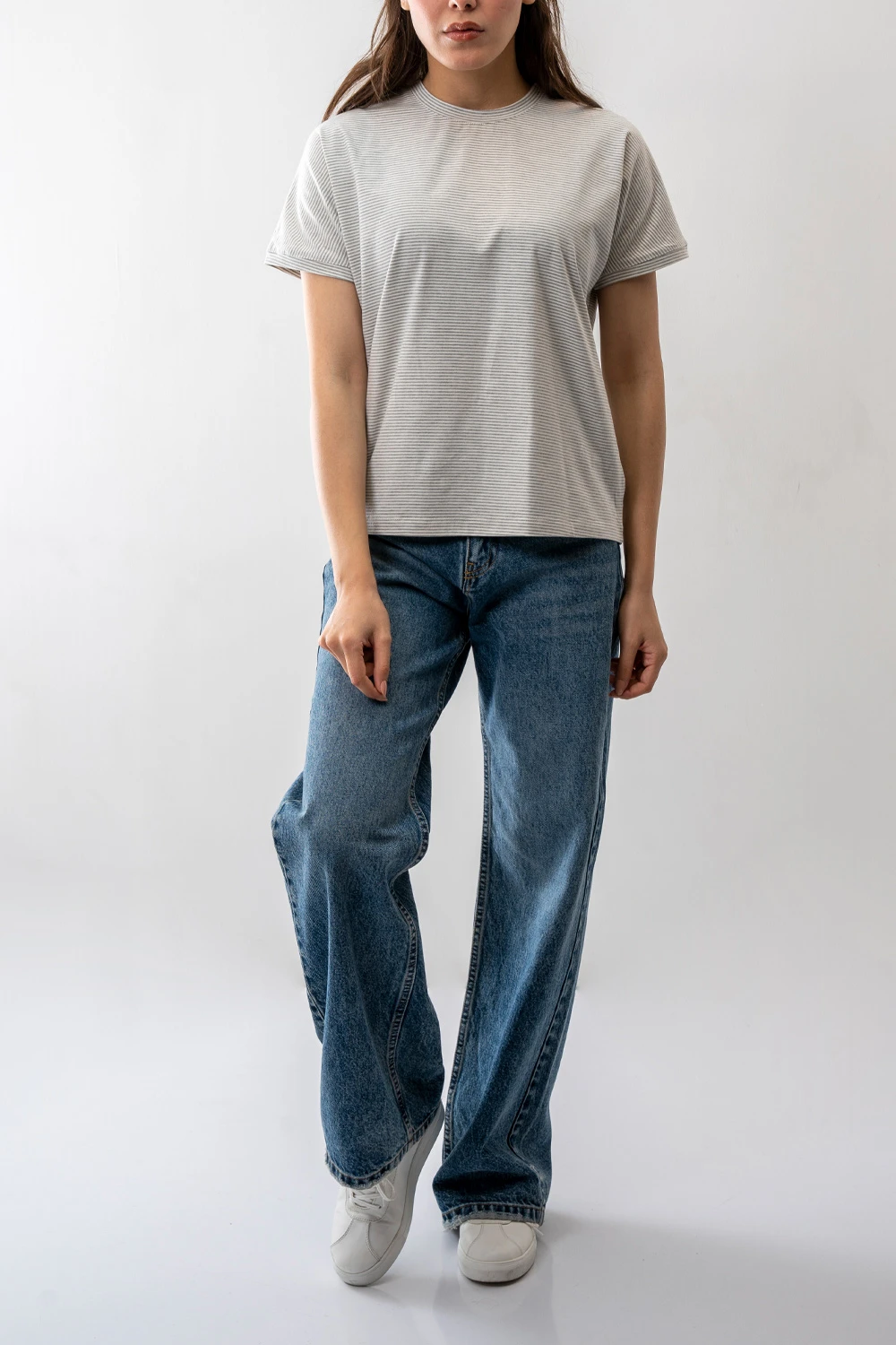 تیشرت باکسی آستین سرخود زنانه