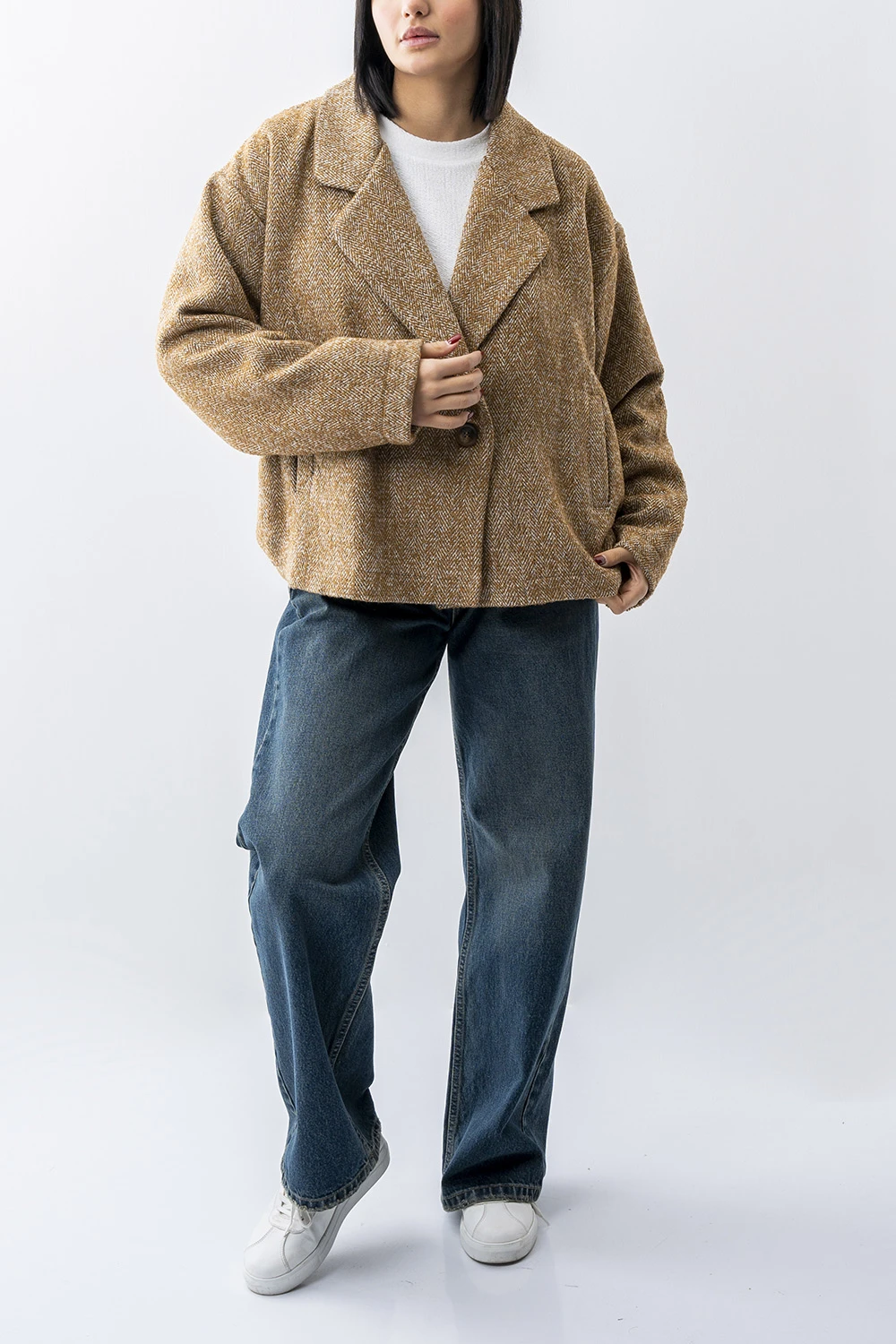 کت بیسیک یقه برگردان زنانه